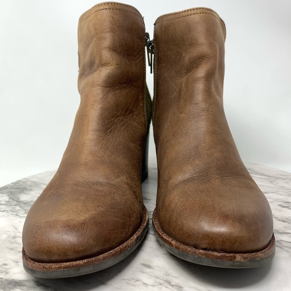 Sperry Ambrose Two Tone Block Heel Green/Brown Booties 9.5 Preppy Classic Casual - Picture 4 of 14